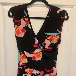 New black floral dress size medium